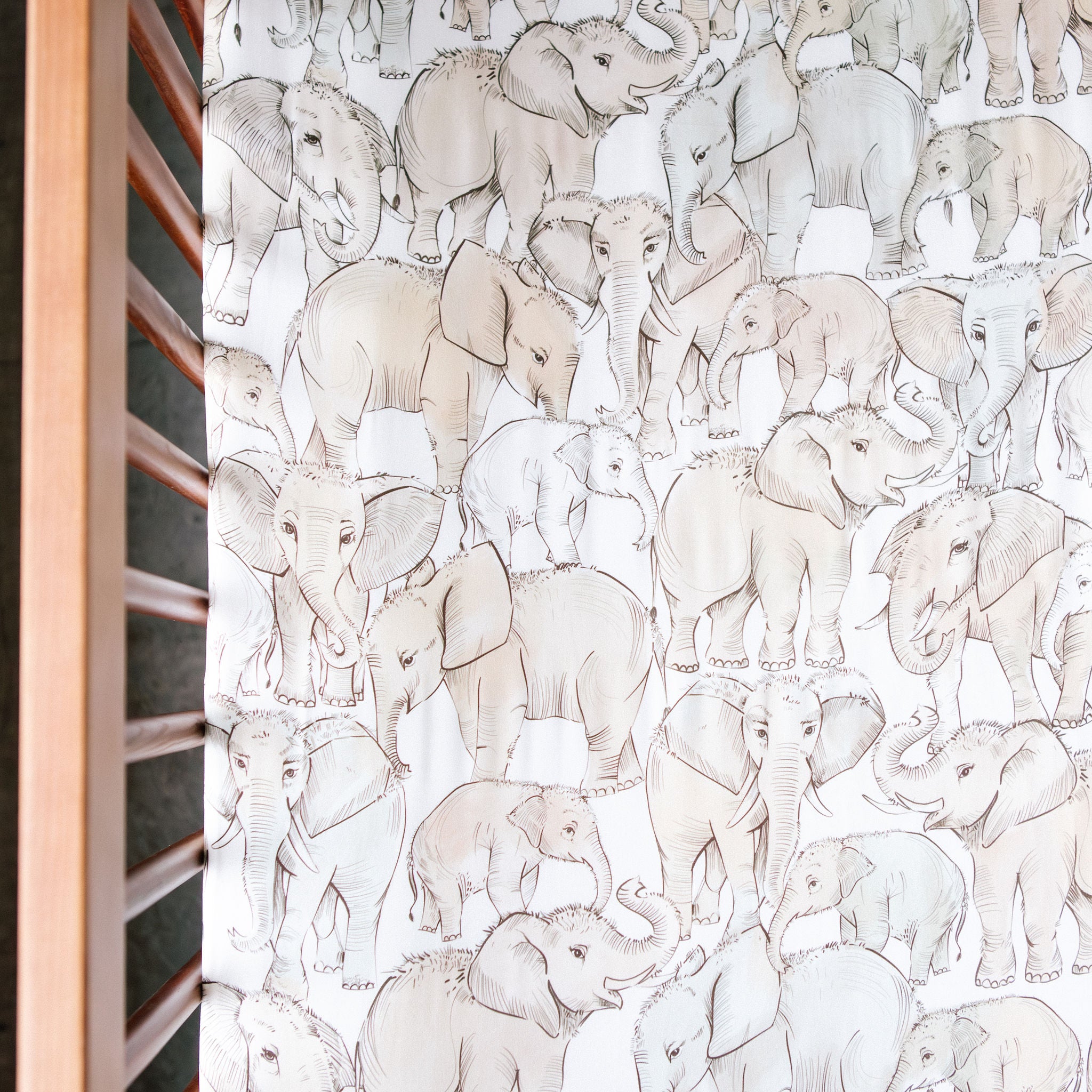 Silk Fitted Crib Sheet in Deccan