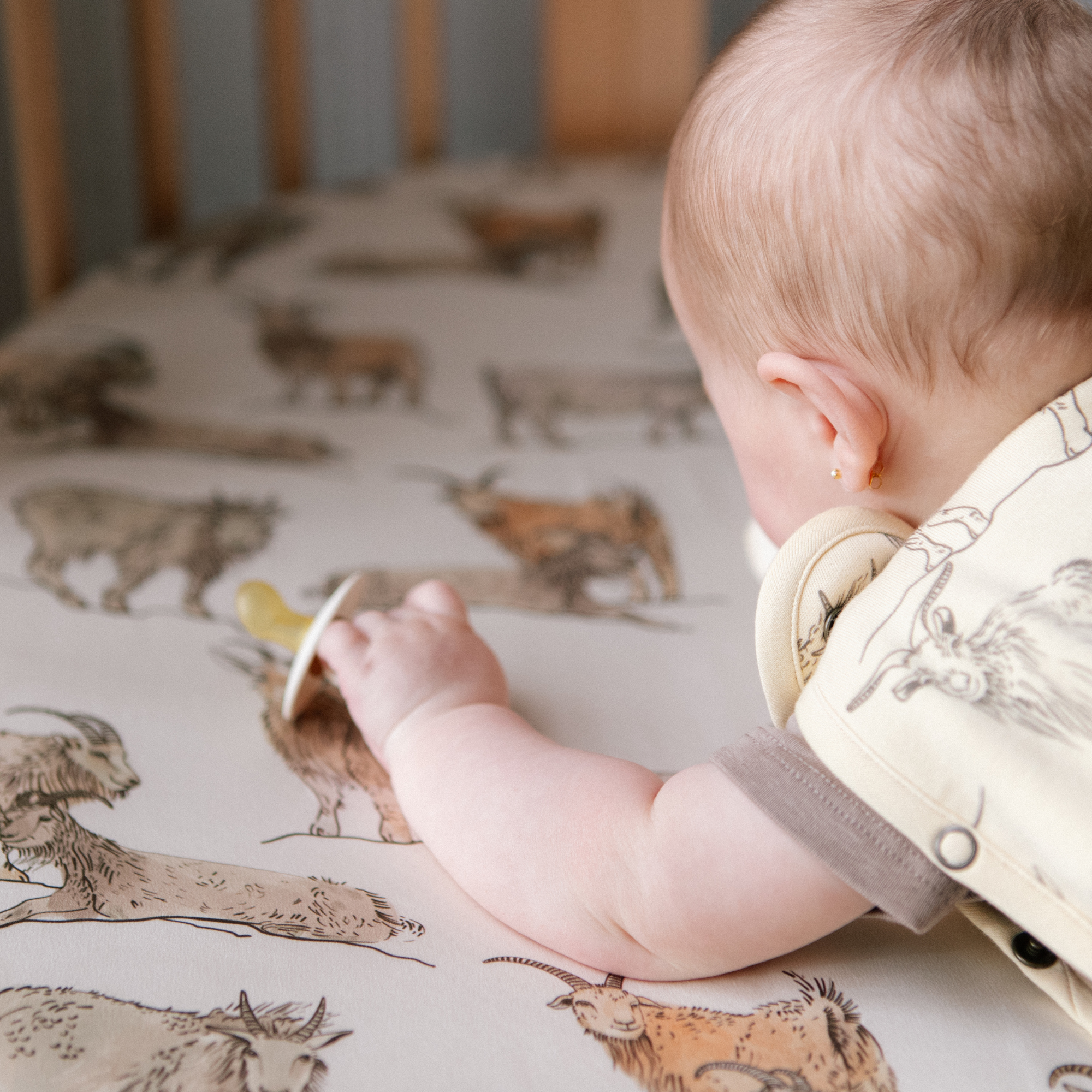 Silk Fitted Crib Sheet in Highlands
