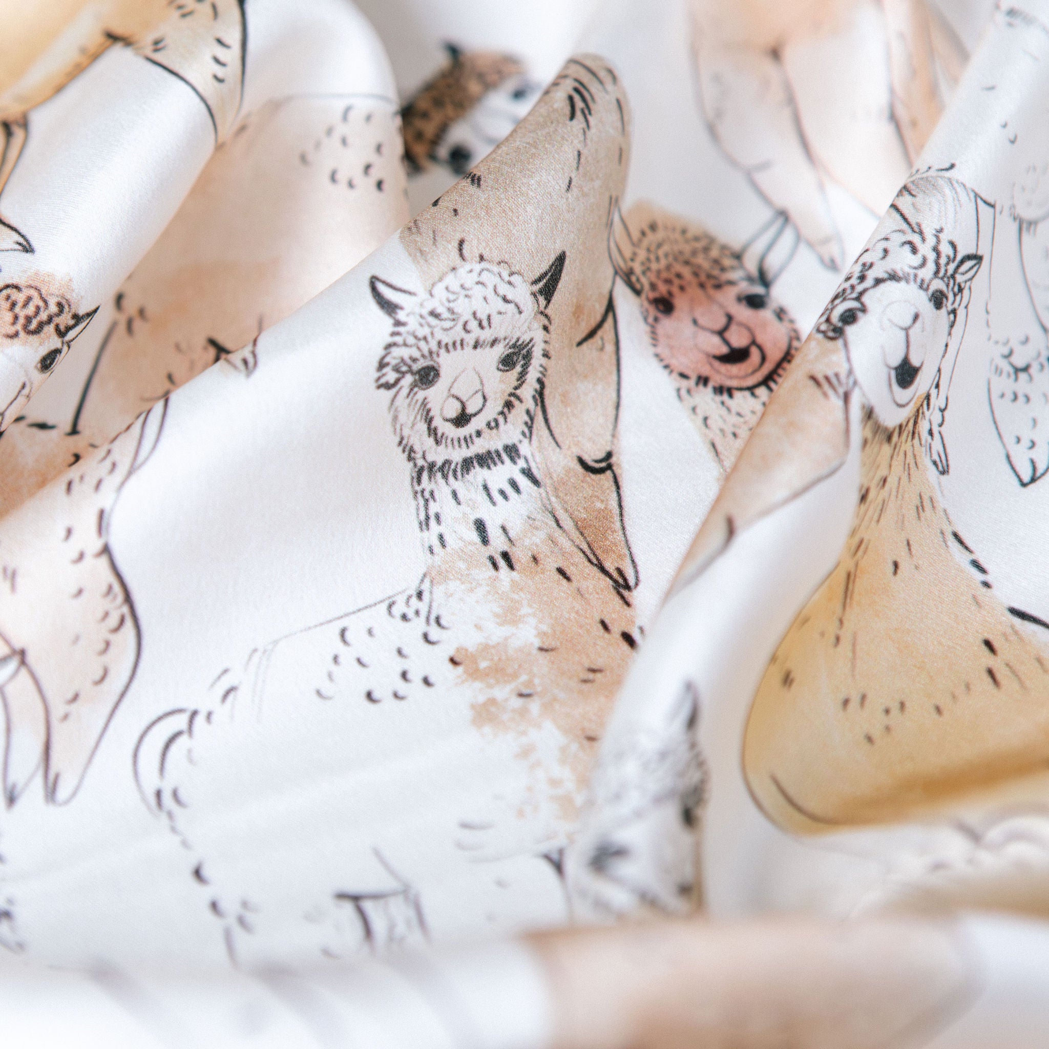 Silk Fitted Crib Sheet in Andes